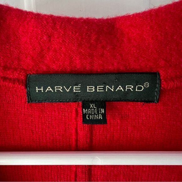 Harve Bernard Women’s Red Wool Blend Blazer sz XL - Picture 3 of 5